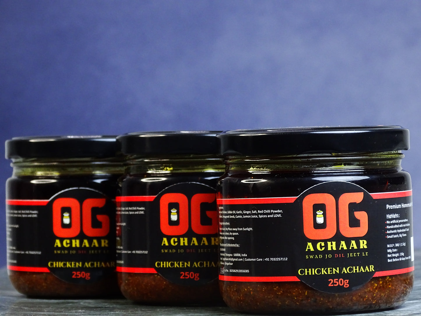 OG Achaar – Combo of 3 Jars (250g x 3)